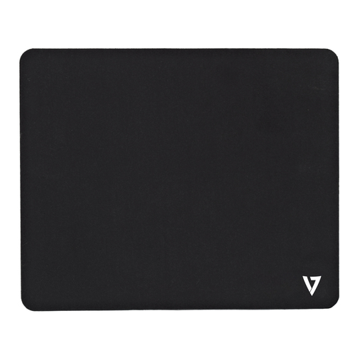 Tapis de souris V7 - 200 mm x 230 mm Dimension - Noir - Jersey, Caoutchouc