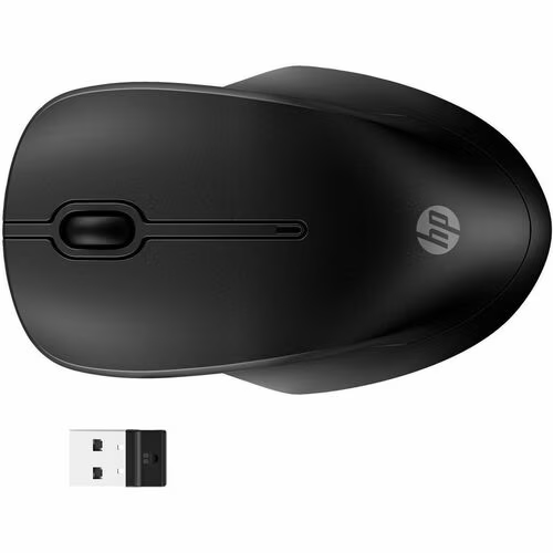 Souris Optique HP 255 Pleine taille - Bluetooth/Radio Fréquence - USB Type A - 3 Bouton(s) - Noir - Sans fil - 10 m - 2,40 GHz - 1600 dpi - Roulettes avec frein