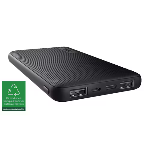 POWERBANK Trust Mobile Primo Batterie Externe Rapide 10000mAh, Power Bank Ultra Mince USB-C