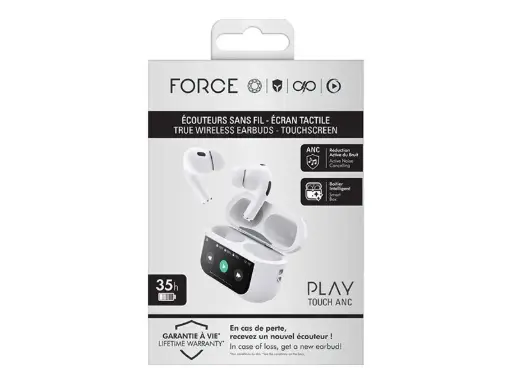 Écouteurs sans fil avec micro avec Ecran tactile (emballage abîmé)